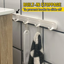 idrop Retractable Adhesive Mounted Hanging 4-Hook Storage Rack / Rak Gantung 4-Cangkuk Boleh Tarik / (强力胶)可伸缩缝隙挂钩(4连钩)