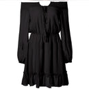 idrop Women's V-Neck Summer Casual Loose Dress