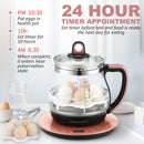 idrop [ 1.8L ] 20 Function Electric Health Pot + Ceramic Cup + Egg Steamer / Cerek Elektrik + Cawan Seramik + Rak Stim Telur / 1.8L陶瓷盅圆形养生壶
