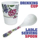 idrop Floral Pattern Kitchen Dining Tableware Set 4 [ 8 Pcs / 16 Pcs ]
