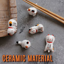 idrop [ 5PCS ] Ceramic Lucky Cat Chopstick Holder / Pemegang Chopstick Kucing / 陶瓷招财猫筷子架(5个套)