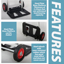 idrop Foldable Compact Folding Aluminium Frame Steel Plate Trolley Luggage Cart Load Bearing 80kg / Troli Tolak Barang / 可折叠紧凑型折叠铝框钢板手推车行李车