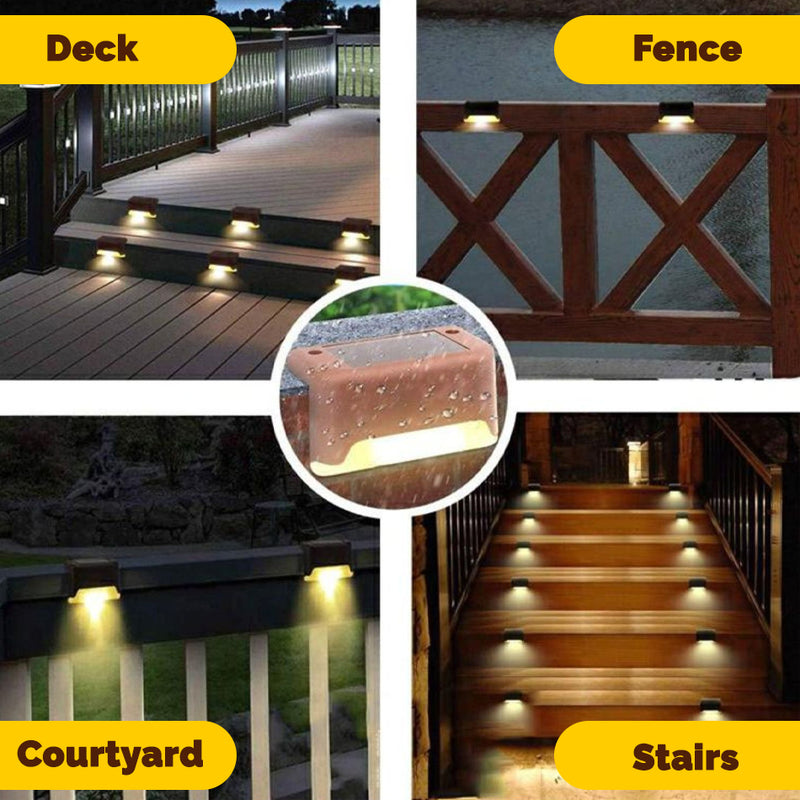 idrop Solar Rechargeable Automatic Waterproof IP65 Smart Step Light [ 1pc ]