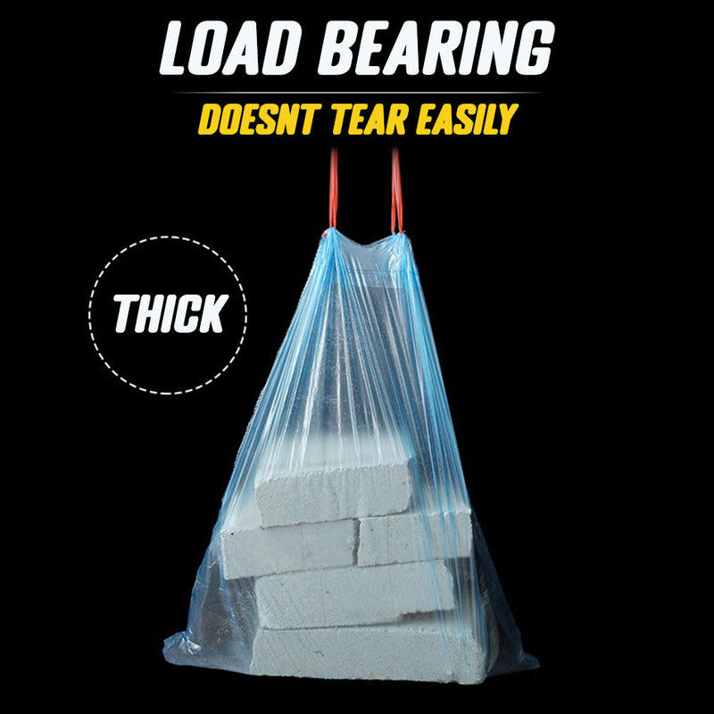 idrop [ 5 Rolls ] Drawstring Garbage Rubbish Bag / Beg Sampah Bersama Tali Ikat / 5卷抽拉绳圾袋45*50CM(万家净