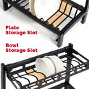 idrop Stainless Steel Kitchen Draining Dishrack & Utensil Multi Storage Unit