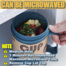 idrop 500ml Breakfast Cup for Eating & Drinking + Foldable Spoon
