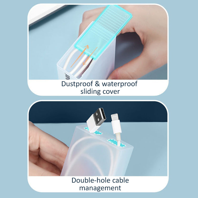 Box Container Kabel idrop Data USB Cable Storage Box Desktop Storage with 10 Small Boxes