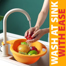 idrop Kitchen Drain Wash Basket for Fruits Vegetables & Plate Dishes / Bakul Basuh Buah Sayur dan Pinggan Mangkuk / 可悬挂塑料沥水蓝