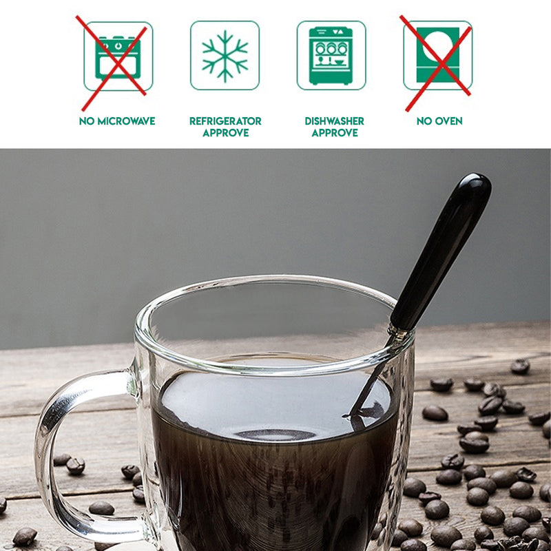 idrop 350ml Double Layer Heat-Resistant Mug Glass Coffee Tea