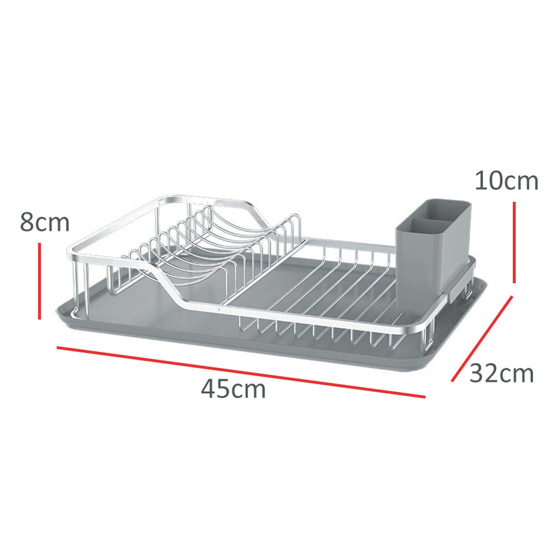 idrop Kitshen Storage Rack Drainer Shelf for Plates Dishes Cups and Utensils / Rak Pinggan Mangkuk Cawan dan Perkakas / 铝碗碟架(银色