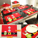 idrop Christmas Santa Theme Dining Tablecloth Table Cover and Eating Placemat