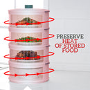 idrop [ 5 LAYER ] Multilayer Stackable Heat Insulation Food Meal Dish Storage