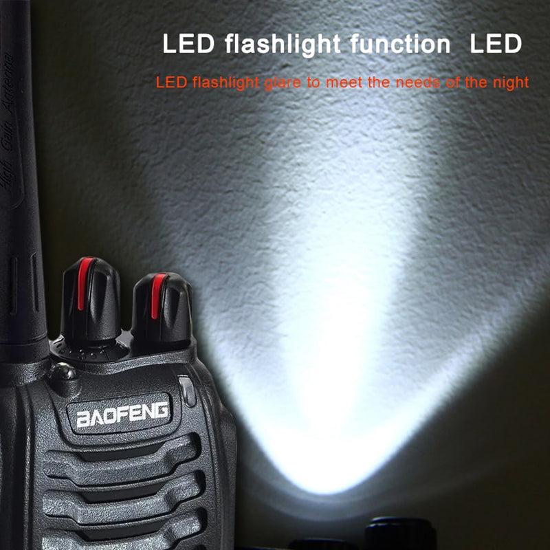 idrop BAOFENG BF-888S Wireless Walkie Talkie 16-Channel 2 Way Radio with LED Light [ 2pcs ]