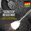 idrop 32CM Non Stick 5 Layer  Scratch Resistant Frying Cooking Wok with Lid Cover