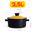 idrop [ 2.5L / 4.5L ] Kitchen Ceramic Casserole Cooker Pot [ Gas / Electric Stove Only ]