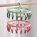 idrop [ 32CM ] 16 Clips Foldable Rotatable Hanging Drying Rack / Tempat Gantung Baju & Pakaian Ringan / 可折叠可旋转晾晒盘大号16夹(晾晒架)32CM