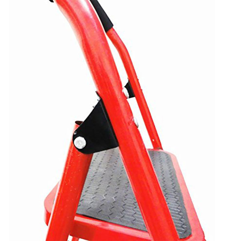 idrop Heavy Duty Foldable Red 5 Step Iron Household Ladder