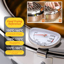 idrop [ 24CM ] Japanese Style Tempura Fryer Stainless Steel Frying Pot / Periuk Memasak Menggoreng Tempura / 24CM不锈钢复底油炸锅(201)