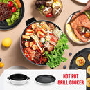 idrop 2 IN 1 Multifunction Electric Cooking Nonstick  Grill Hotpot Cooker [ 30cm ][ 5 Liter ]