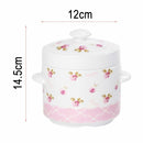 idrop 740ml Ceramic Floral Stew Pot