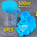 idrop [ 7PCS ] Plastic Measuring Cup + Spoon Set / Set Cawan dan Sudu Ukur Sukat / 量杯+量勺套装