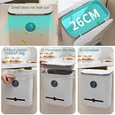 idrop [ 2 IN 1 ] Wall Mounted Trash Rubbish Bin + Tissue Plastic Roll Storage / Tong Sampah + Kotak Simpanan Tisu & Plastic / 塑料中号滑盖壁挂垃圾桶