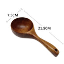 idrop [ 120ml ] Natural Wood Short Handle Scoop / Sudu Senduk Kayu Pemegang Pendek / 120ML长天然榉木短柄瓢