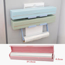 idrop Plastic Wrap Roll Storage Cutter Box Container