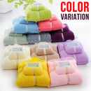 idrop [ LARGE + SMALL ] 2pcs Water Absorbent Bathroom Soft Bath Towel