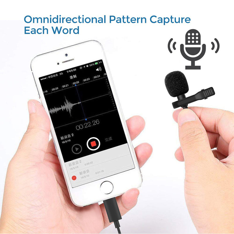 idrop Lavalier Microphone Plug & Play for Digital Recording Compatible with Apple Devices