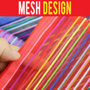 idrop Rainbow Mesh Bag Pencil Stationary Casing