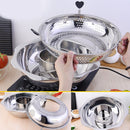 idrop [ 34CM ] Stainless Steel Rotating Hot Pot Steamboat Basin Bowl