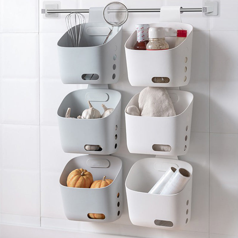 idrop [ 1PC ] Small Home Bedroom Bathroom & Kitchen Hanging Storage Basket / Bakul Kecil Mini Penyimpanan Simpanan Kecil Bilik Rumah & Dapur & Bilik Mandi / 塑料小号浴室小挂篮