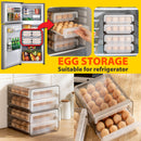 idrop DOUBLE LAYER 32 Eggs Kitchen Refrigerator Egg Drawer / Rak Penyimpanan Telur Dua Lapis / 厨房冰箱抽屉式双层鸡蛋盒(32粒蛋)