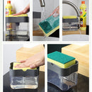 idrop Sponge & Dishwashing Soap Container Holder Press Dispenser