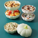 idrop [ 2 LAYER ] Pumpkin Shape Dried Fruit Snack & Candy Storage Bowl Tray Snack Plate / Bekas Simpan Makanan & Gula-Gula / 塑料南瓜双层果盘