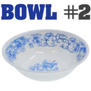 idrop Blue Ornamental Kitchen Dining Tableware Set 2 [ 6 Pcs / 12 Pcs ]