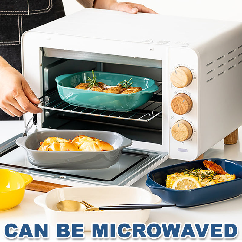 idrop 650ml Ceramic Food Baking Tray Microwave Oven Heat Resista