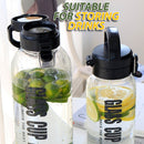 idrop [ 1000ml ] Glass Cup Plus Drinking Water Bottle / Botol Minuman Kaca 1000ML / (锁扣盖)高硼硅玻璃壶带套(水壶