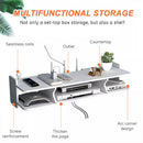 idrop [ 2 LAYER ] Wall Mounted Wall Set-Top Box TV Router and Player Set Storage Shelf Rack