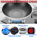 idrop [ 42CM ] Full Flower Nonstick Honey Comb Wok SUS304 Stainless Steel / Kuali Memasak Keluli Tidak Lekat / 不粘蜂窝炒锅 SUS304 不锈钢