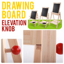 idrop Double Sided Wooden Magnetic Educational Black Board / White Board For Kids And Children