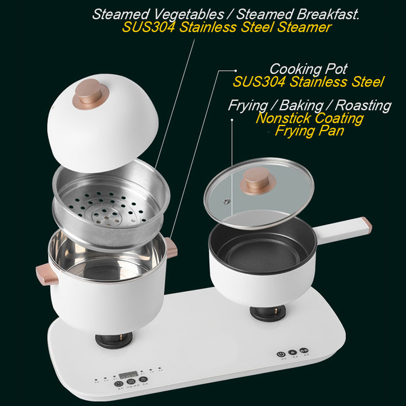 idrop [ 600ml ] Multifunctional Stew Steam & Fry Breakfast Cooker / Dapur Memasak Sarapan / 600ML多功能炖煮蒸煎早餐机