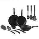 idrop Kitchen Cookware Cooking Pans & Utensils Set [ 9PCS  ]