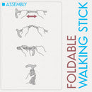 idrop Folding Assembly Trekking Walking Stick Foldable Portable Cane