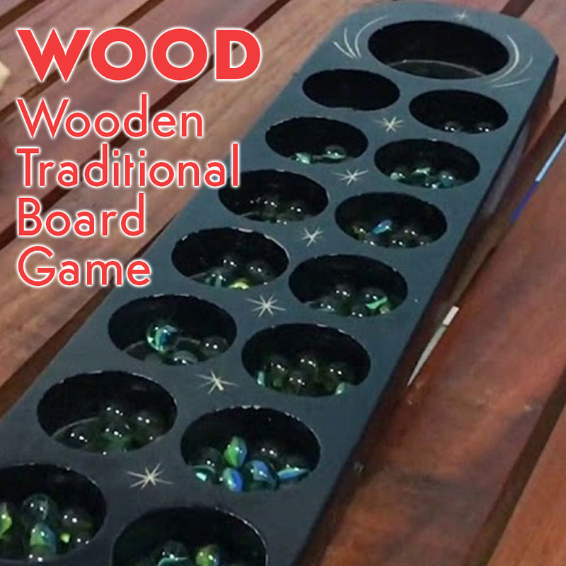 idrop 16 Hole Congkak Classic Traditional Malay Full Wood Board Game