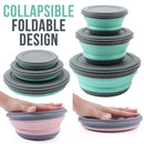 idrop 3PCS Collapsible Foldable Silicone Food Bowl [ 9.5cm / 14cm / 17cm ]