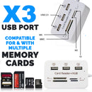 idrop MULTIFUNCTION CARD READER + HUB / USB 2.0 / MS / MS PRO DUO / SD MMC / M2 / Micro SD Port