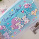 idrop Face Mask Portable Storage Transparent Container Box with Cartoon Decoration