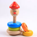 idrop MUSHROOM HEAD - Baby Toddler Wooden Stacking Tumbler Toy